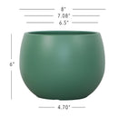 Mainstays Jordan 8" x 8" x 6" Medium Round Resin Planter